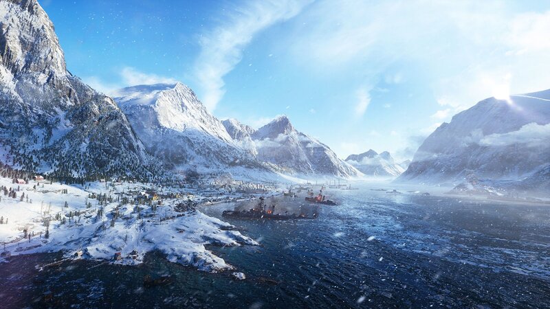 Warships in Fjord