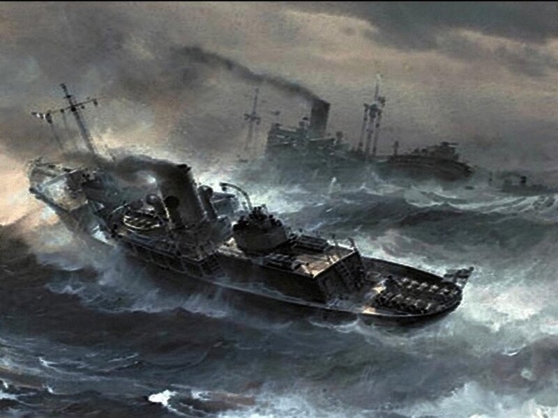Warships in Storm — Gray