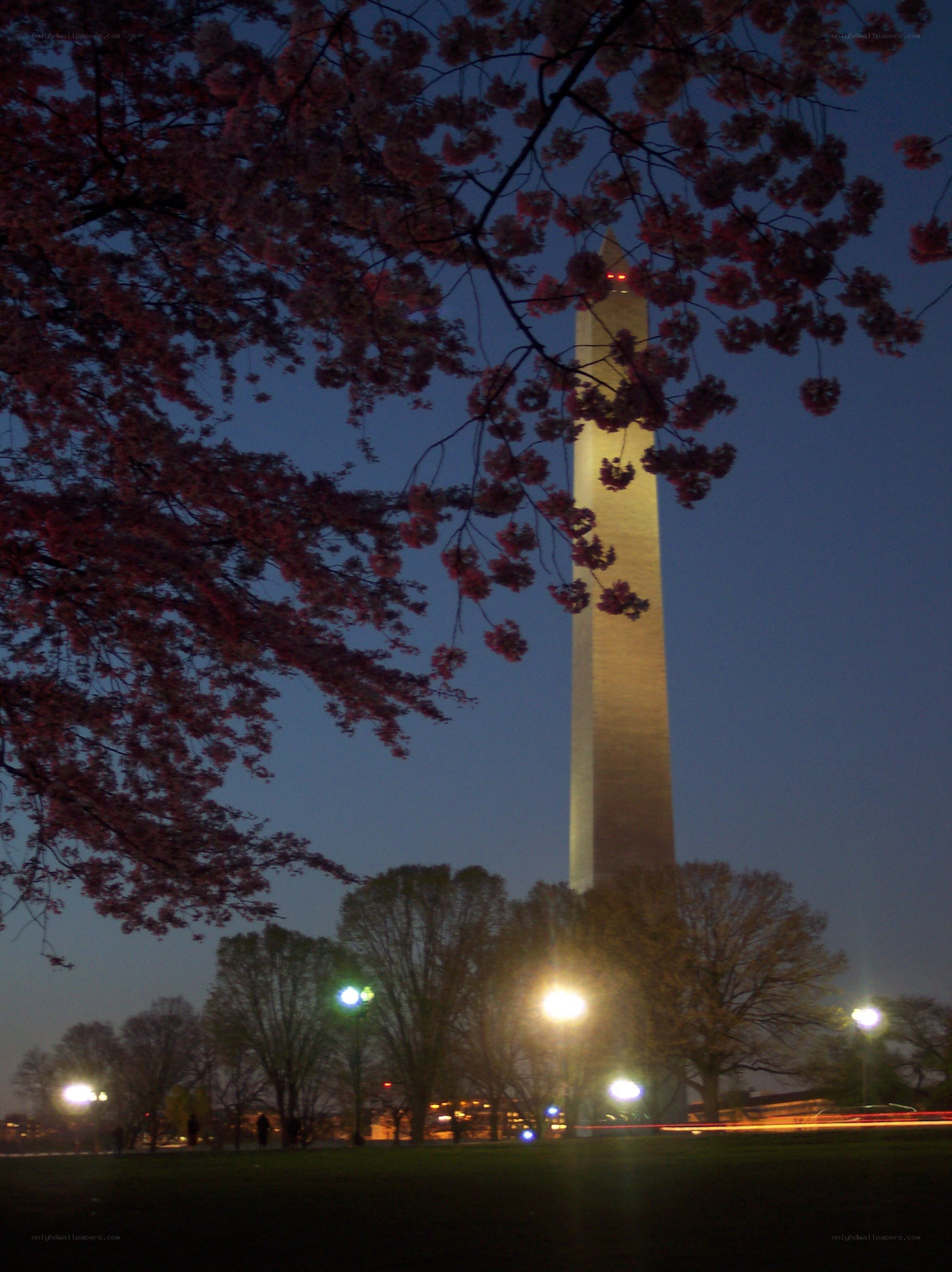 Washington Monument at dusk