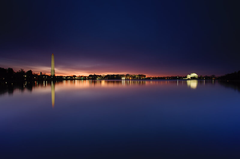 Washington Monument at Dusk — Blue