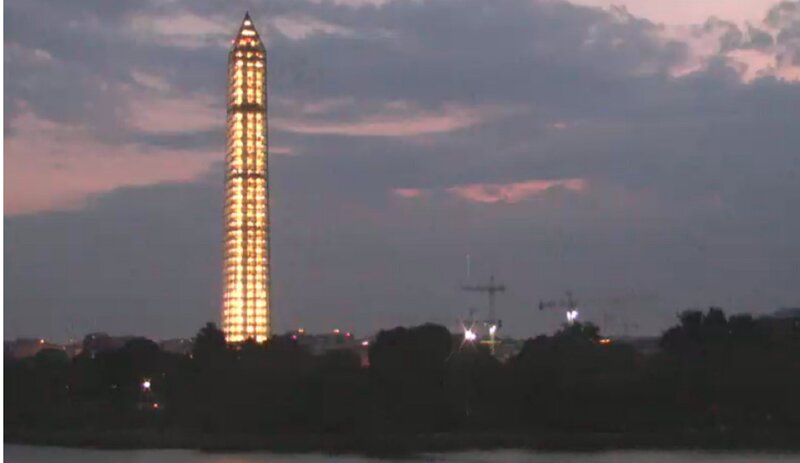 Washington Monument at Dusk — Gray