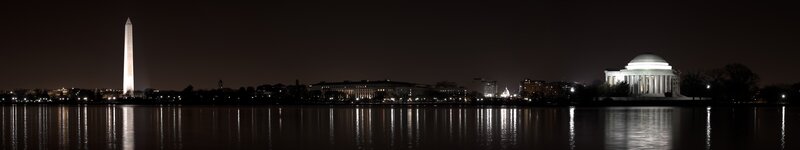 Washington Monument at Night — Black, Serene