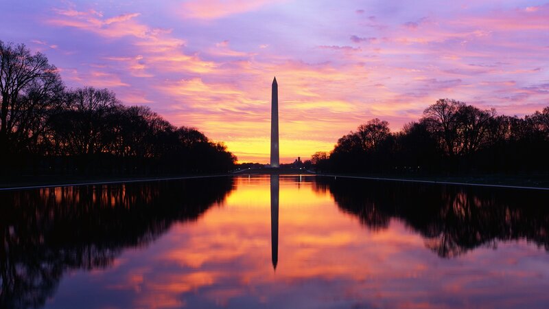 Washington Monument at sunset