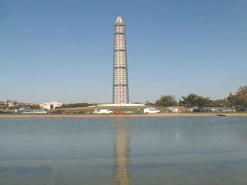 Washington Monument under construction