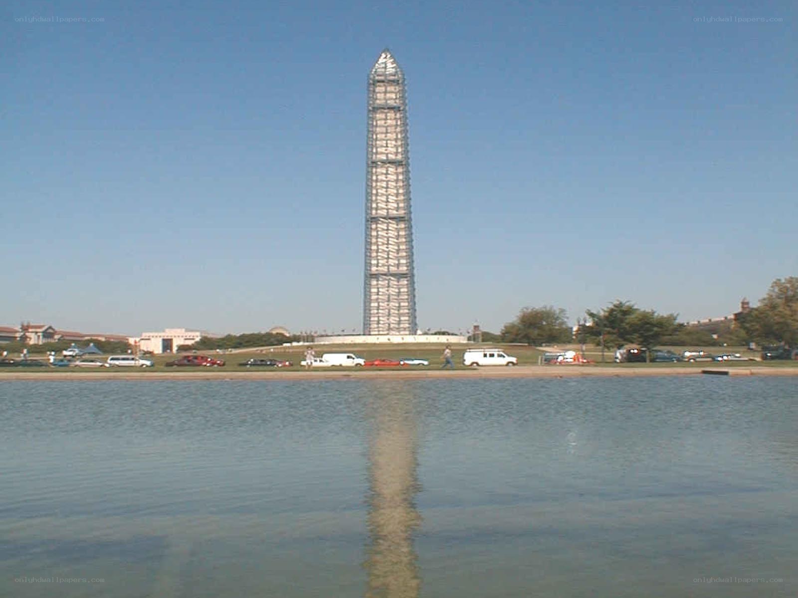Washington Monument under construction