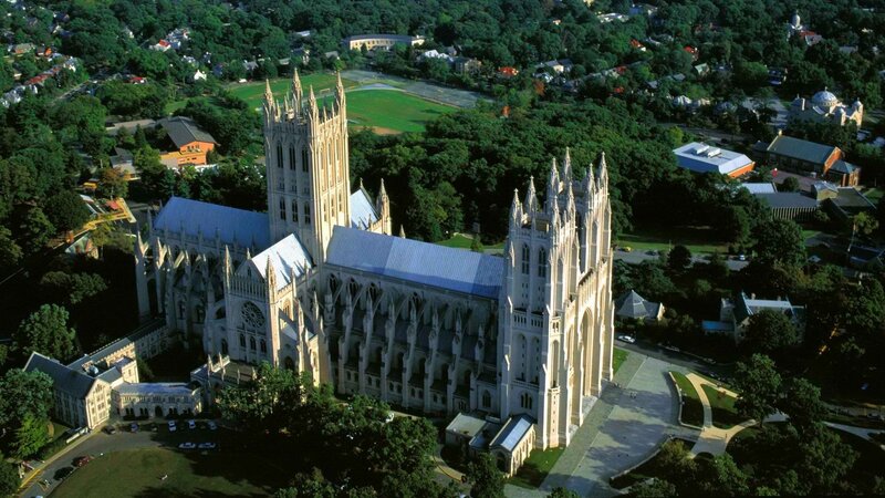 Washington National Cathedral aerial view
