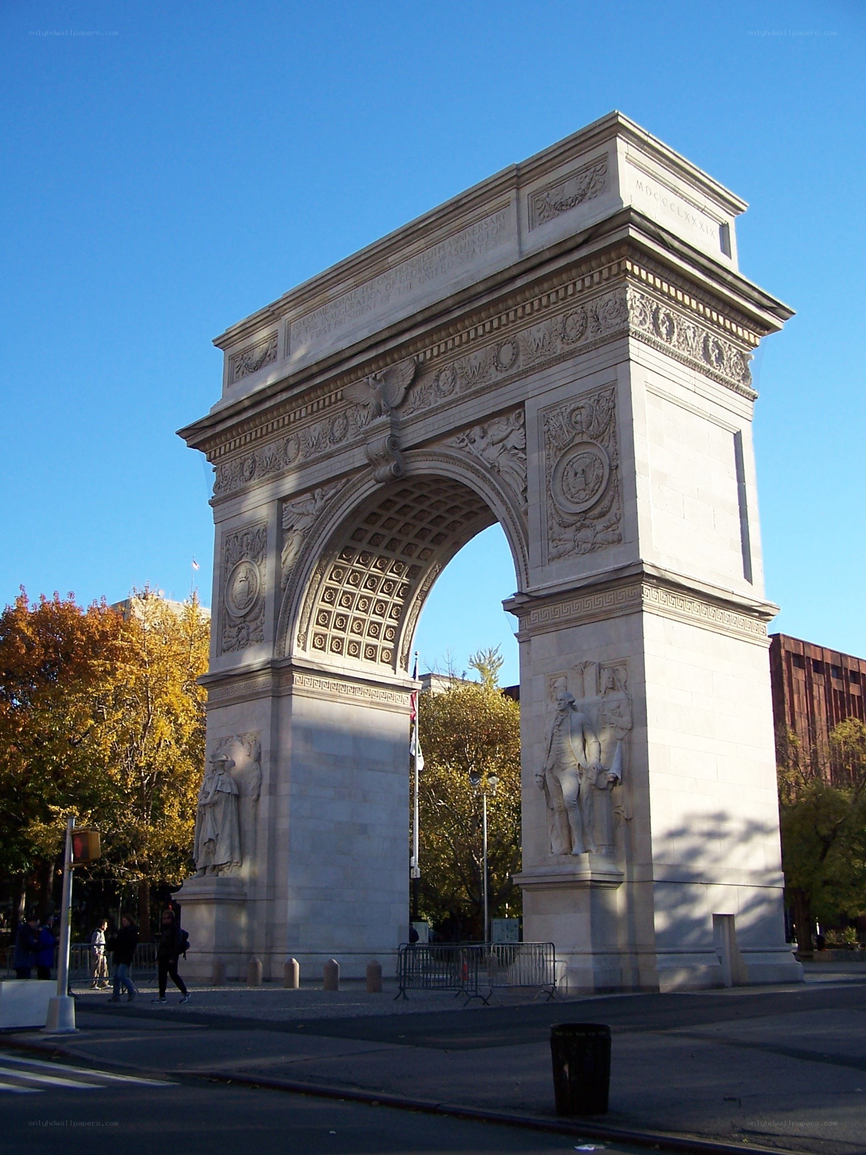 Washington Square Arch in autumn