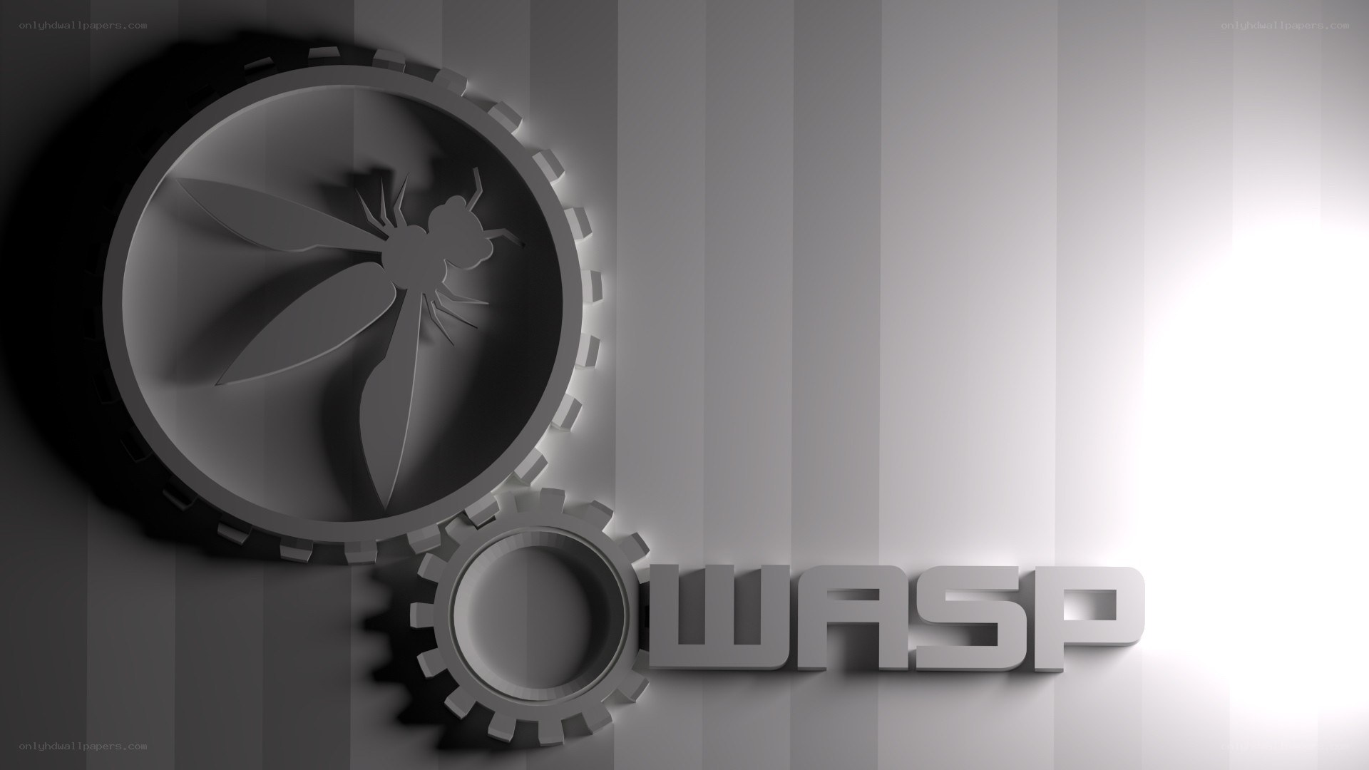 Wasp logo with gears