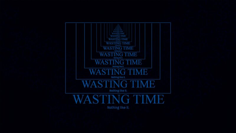 wasting time text animation