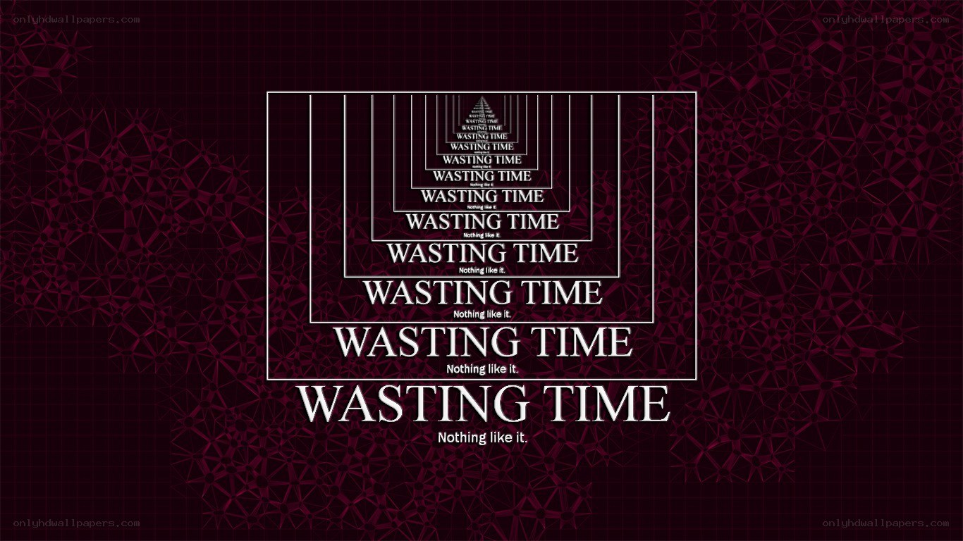 wasting time text design