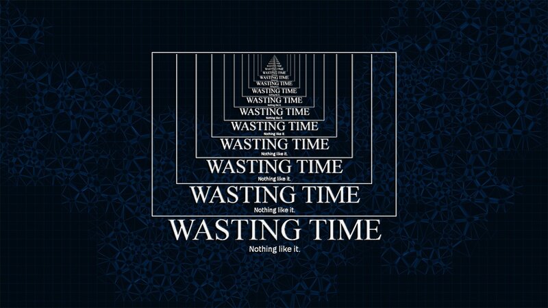 wasting time text effect