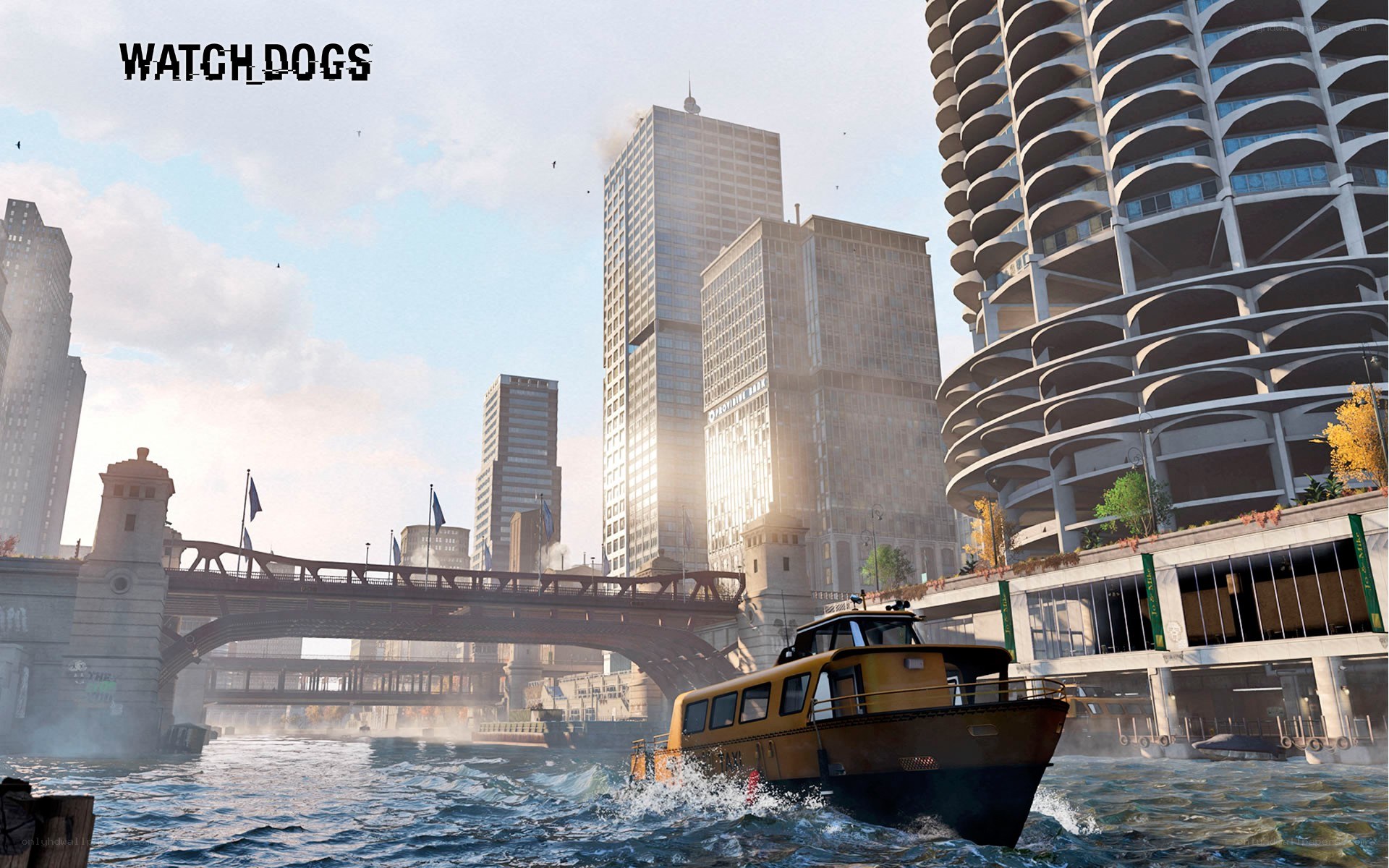 Watch Dogs cityscape scene