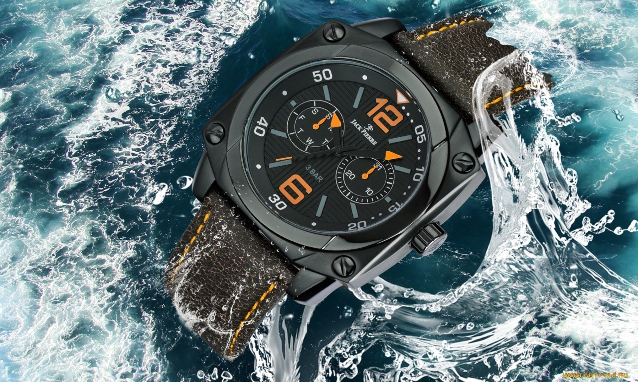 watch in ocean water