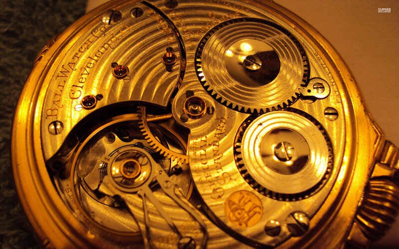 Watch Mechanism — Gold, Detailed
