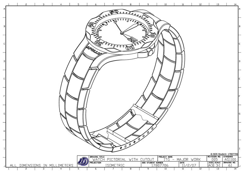 Watch pictorial with cutout