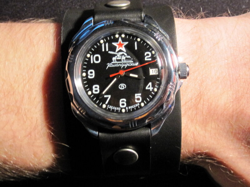 watch with red star emblem