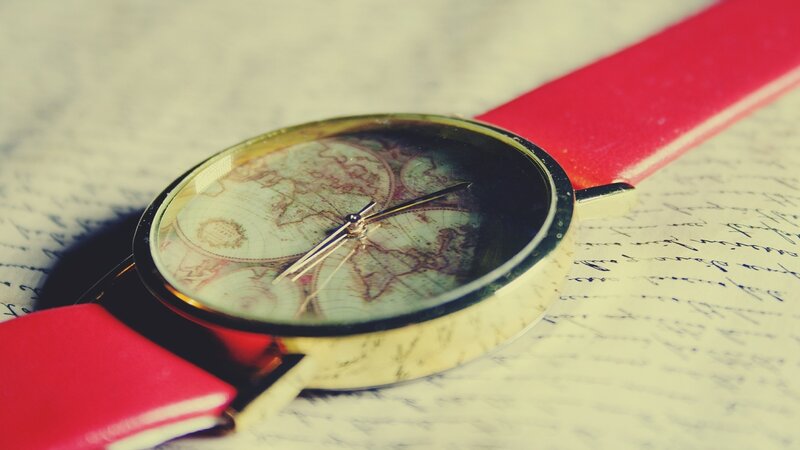 Watch with World Map Face