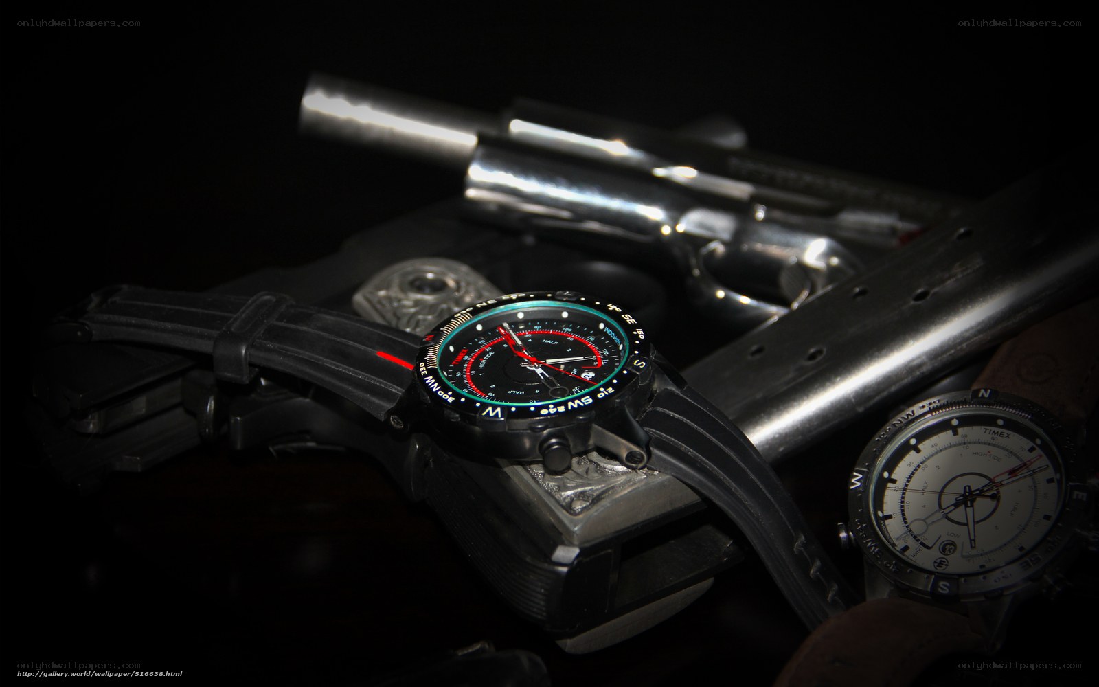 Watches and a gun