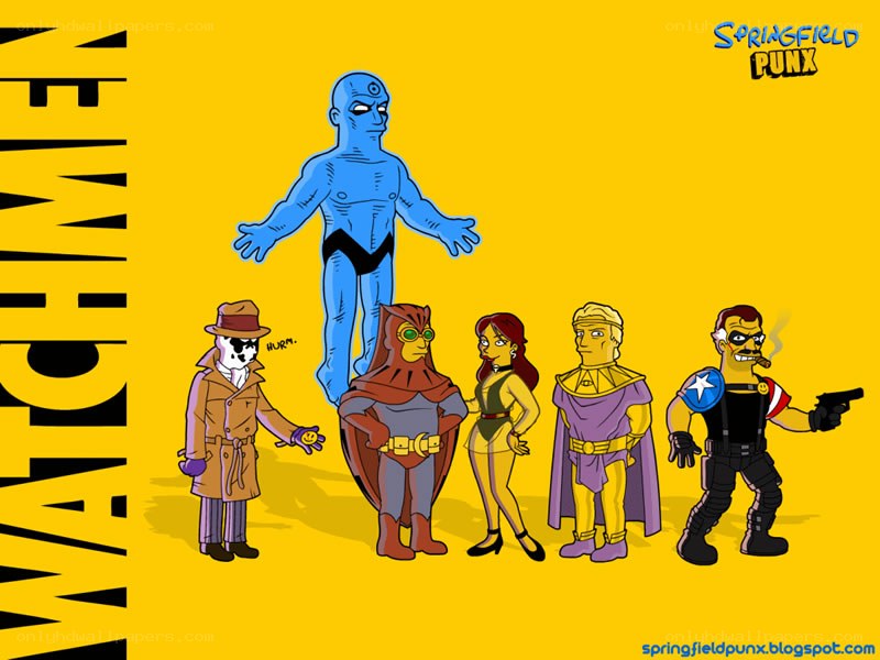 Watchmen characters in cartoon style