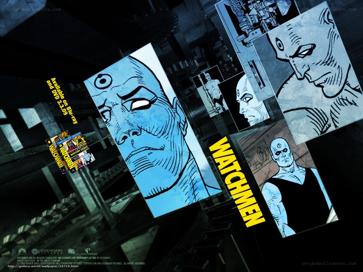 Watchmen comic art collage