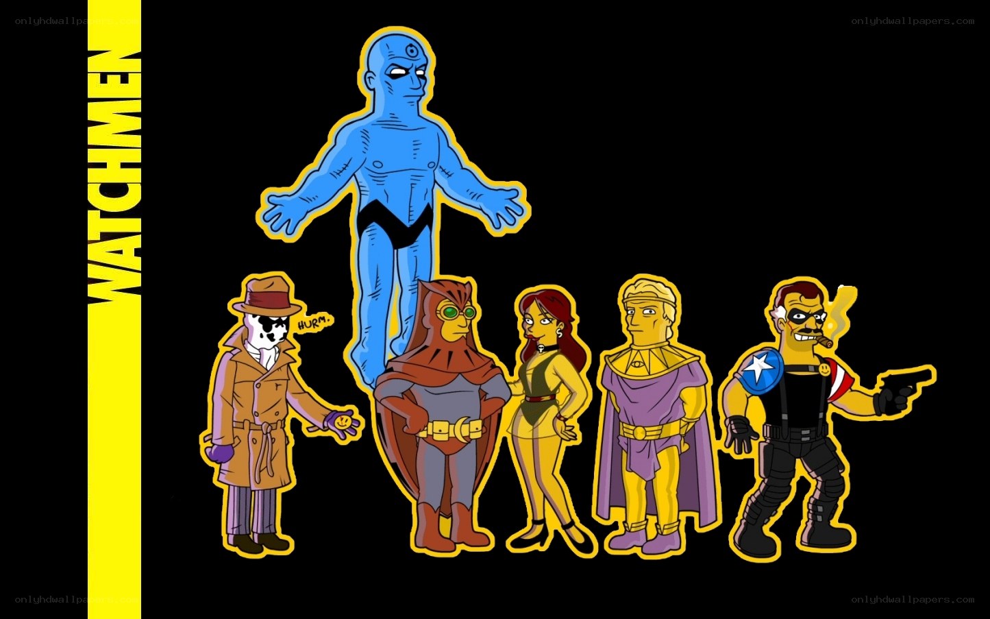 Watchmen in Simpsons style