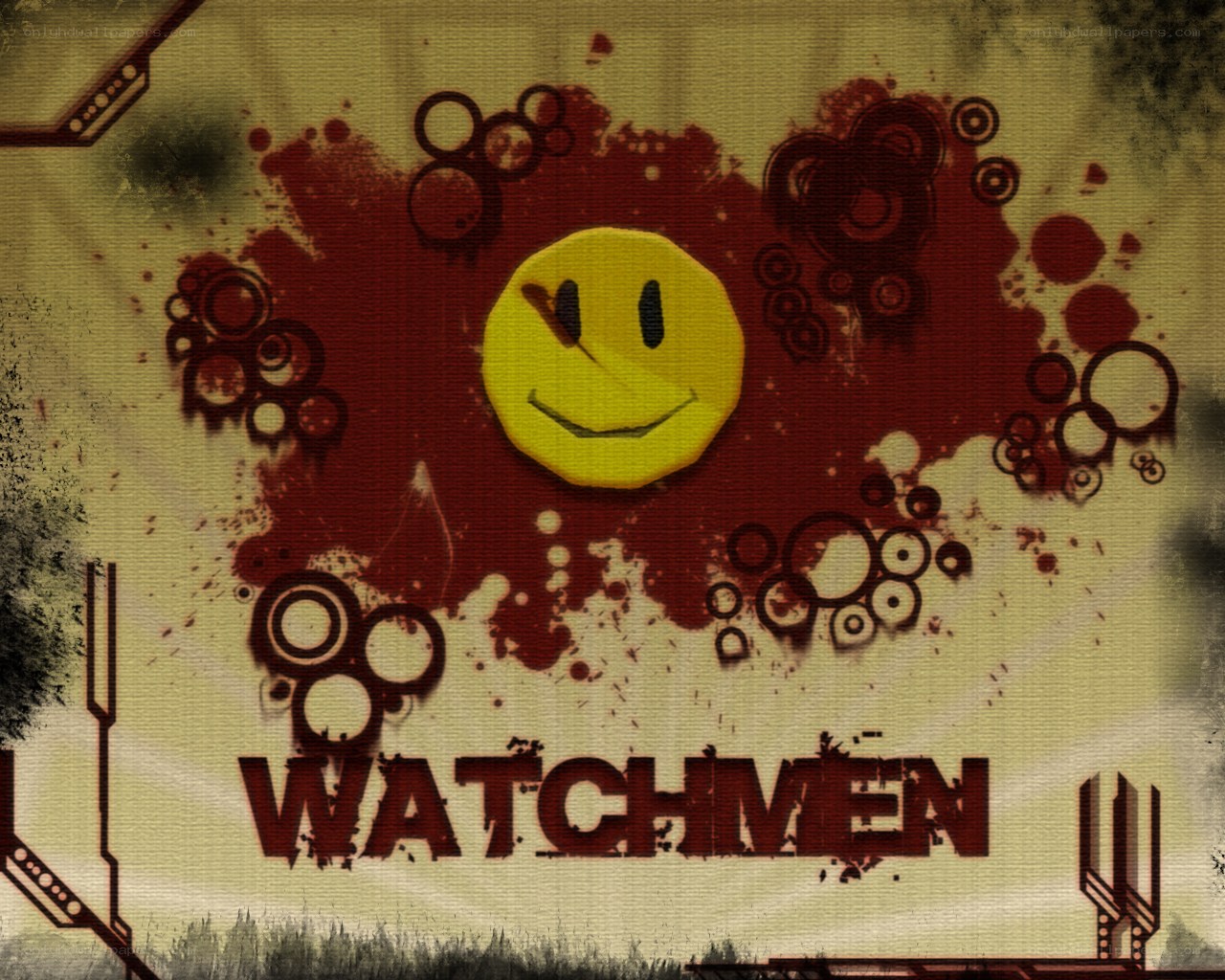 Watchmen logo with blood splatter