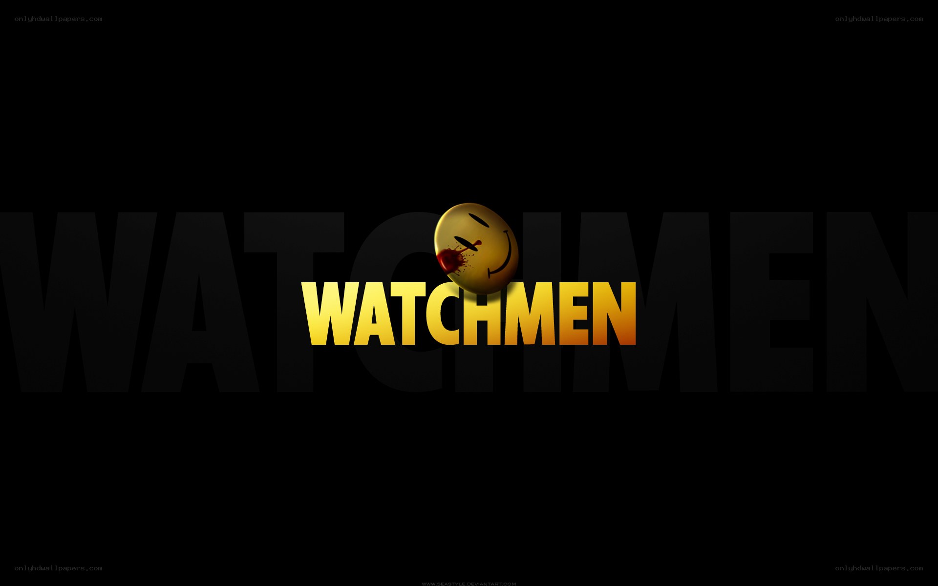 Watchmen logo with smiley face