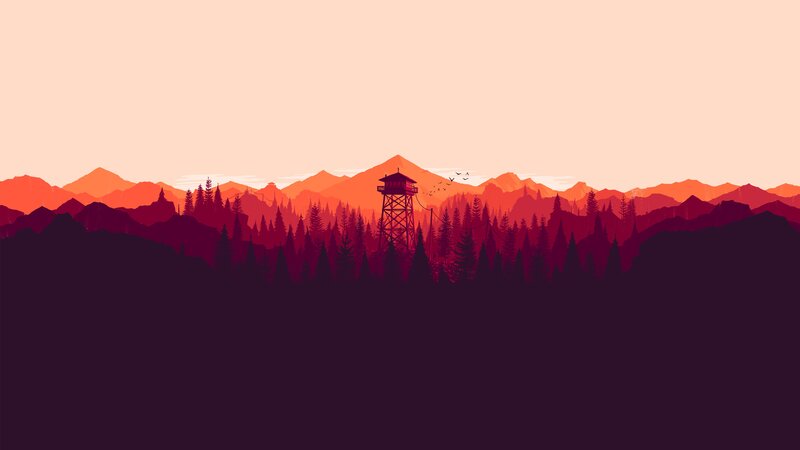 Watchtower in Forest — Red