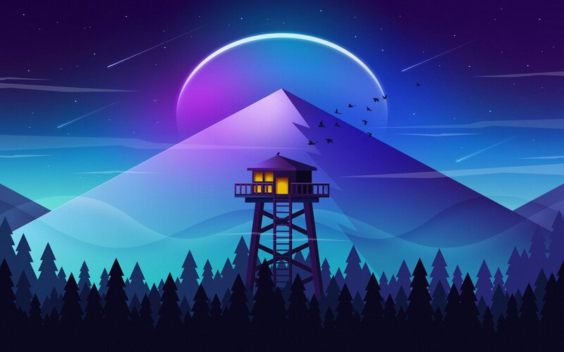 Watchtower on Mountain