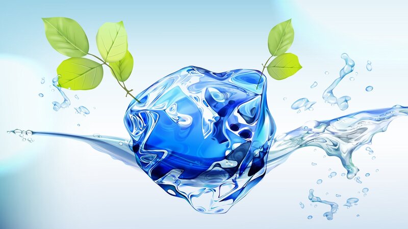 Water and leaves in motion