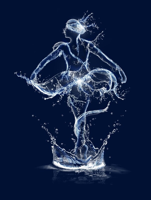 Water ballet dancer sculpture