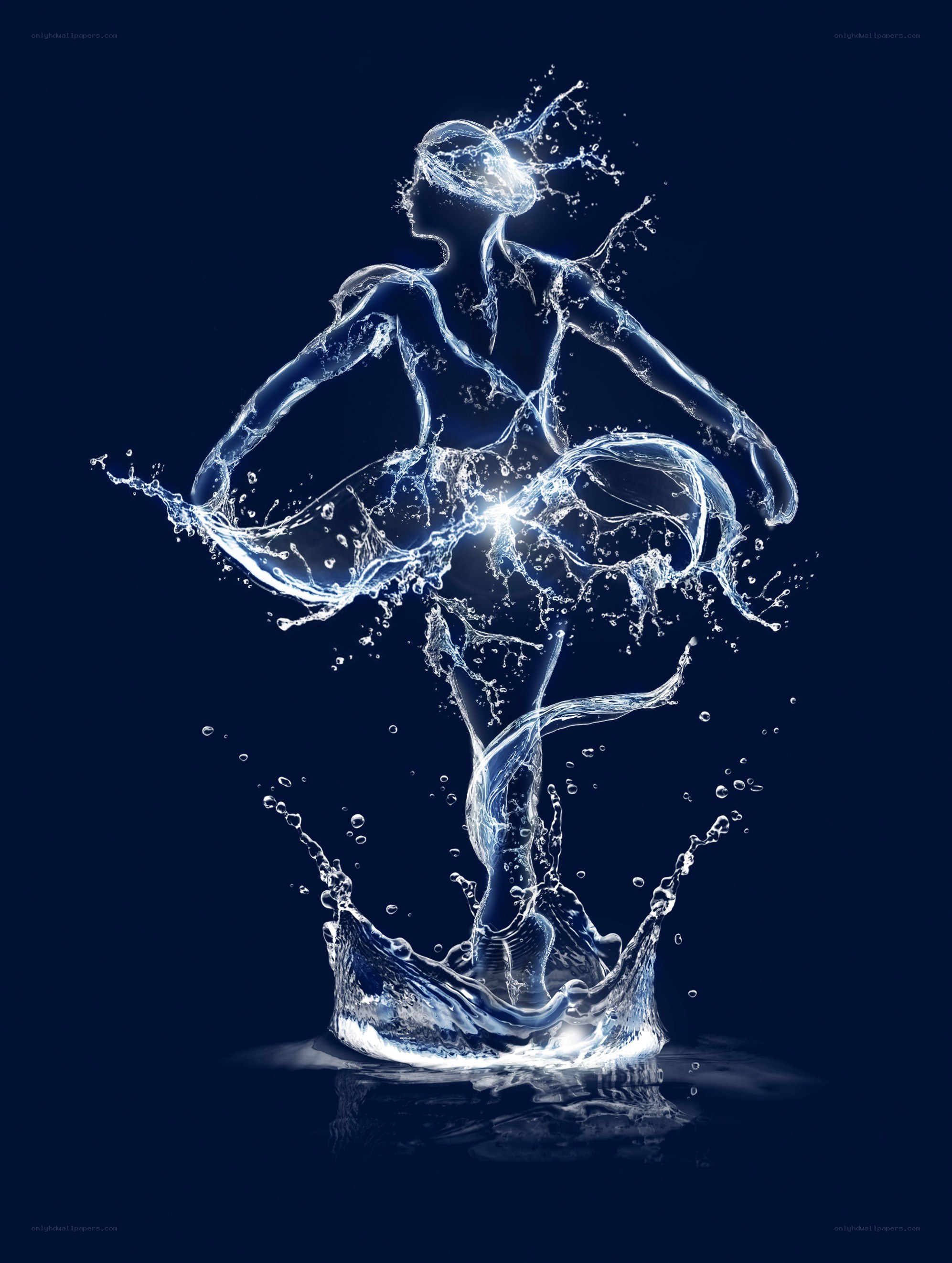 Water ballet dancer sculpture