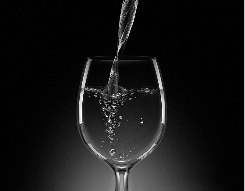 Water being poured into a glass