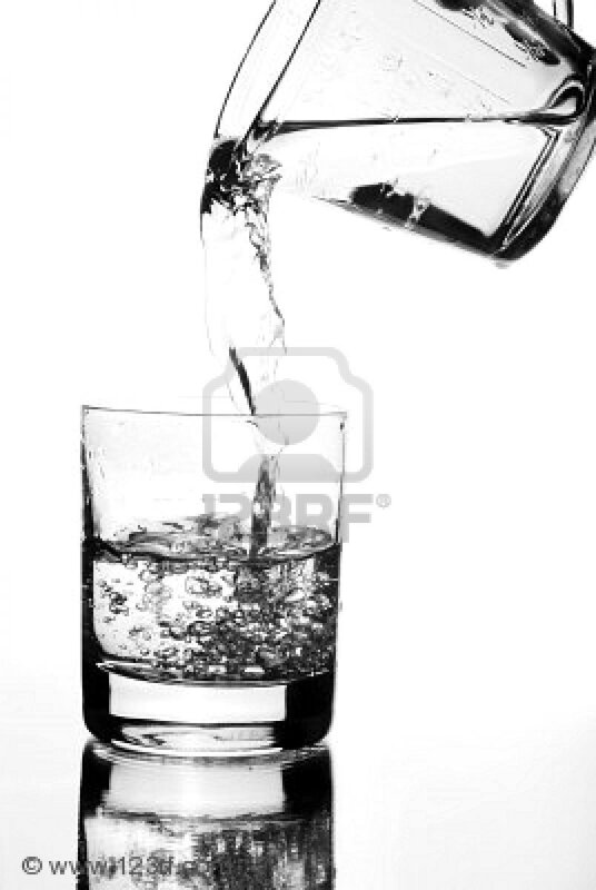 Water being poured into a glass