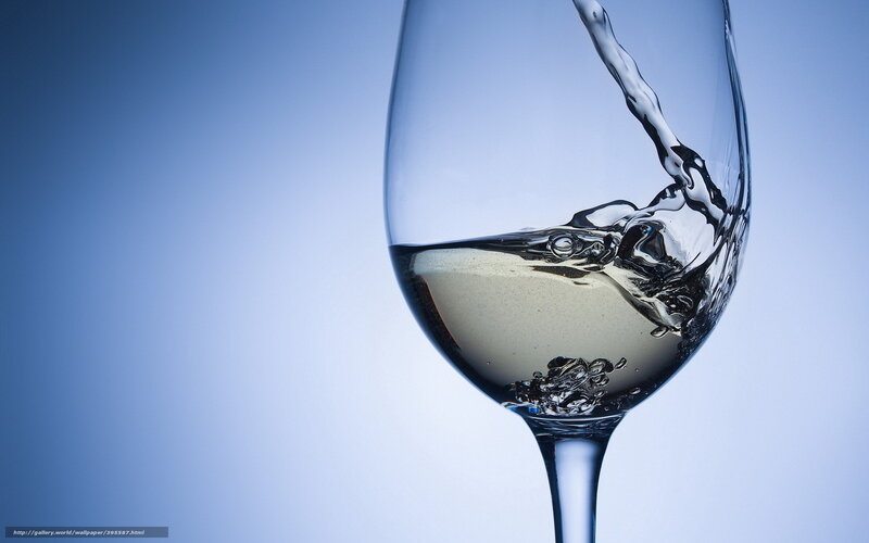 Water being poured into a glass