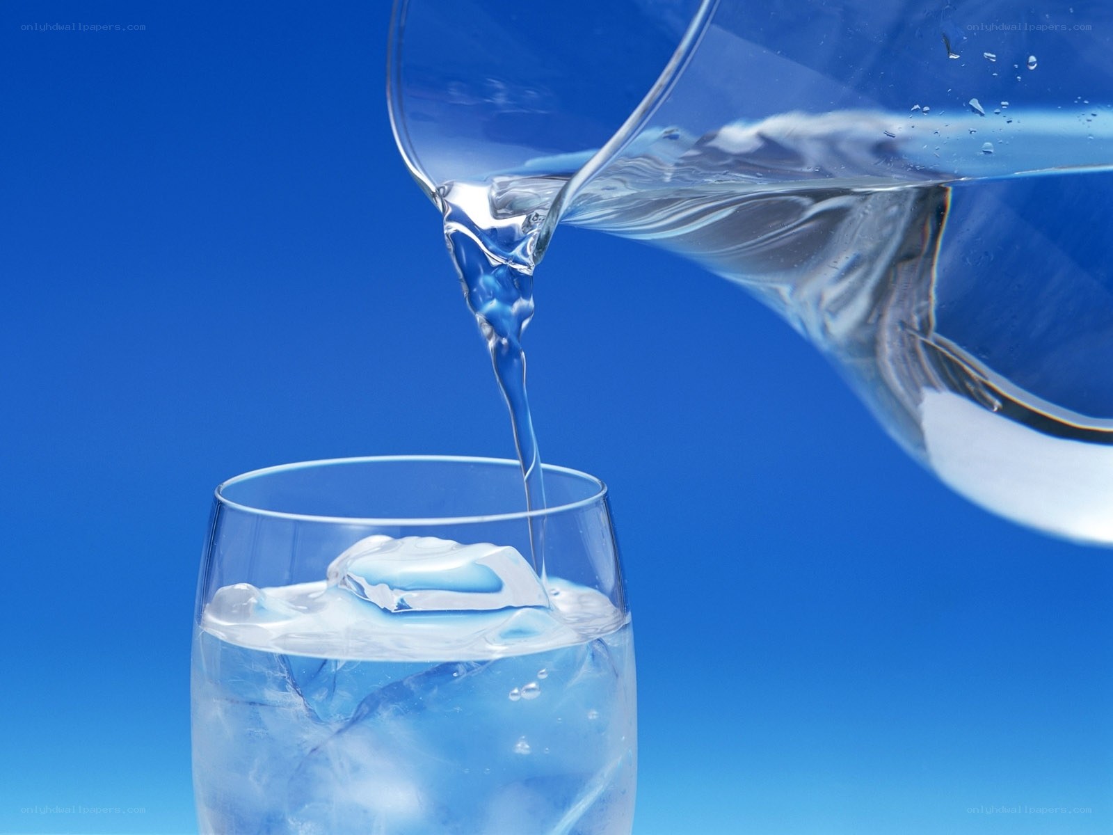 water being poured into glass