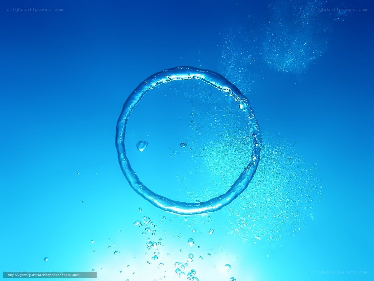 Water bubble ring underwater