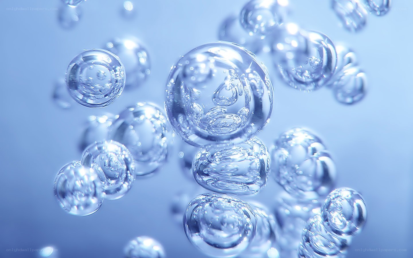 Water bubbles in motion