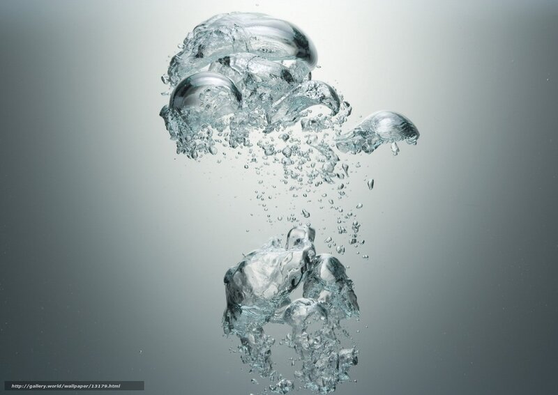 Water bubbles rising