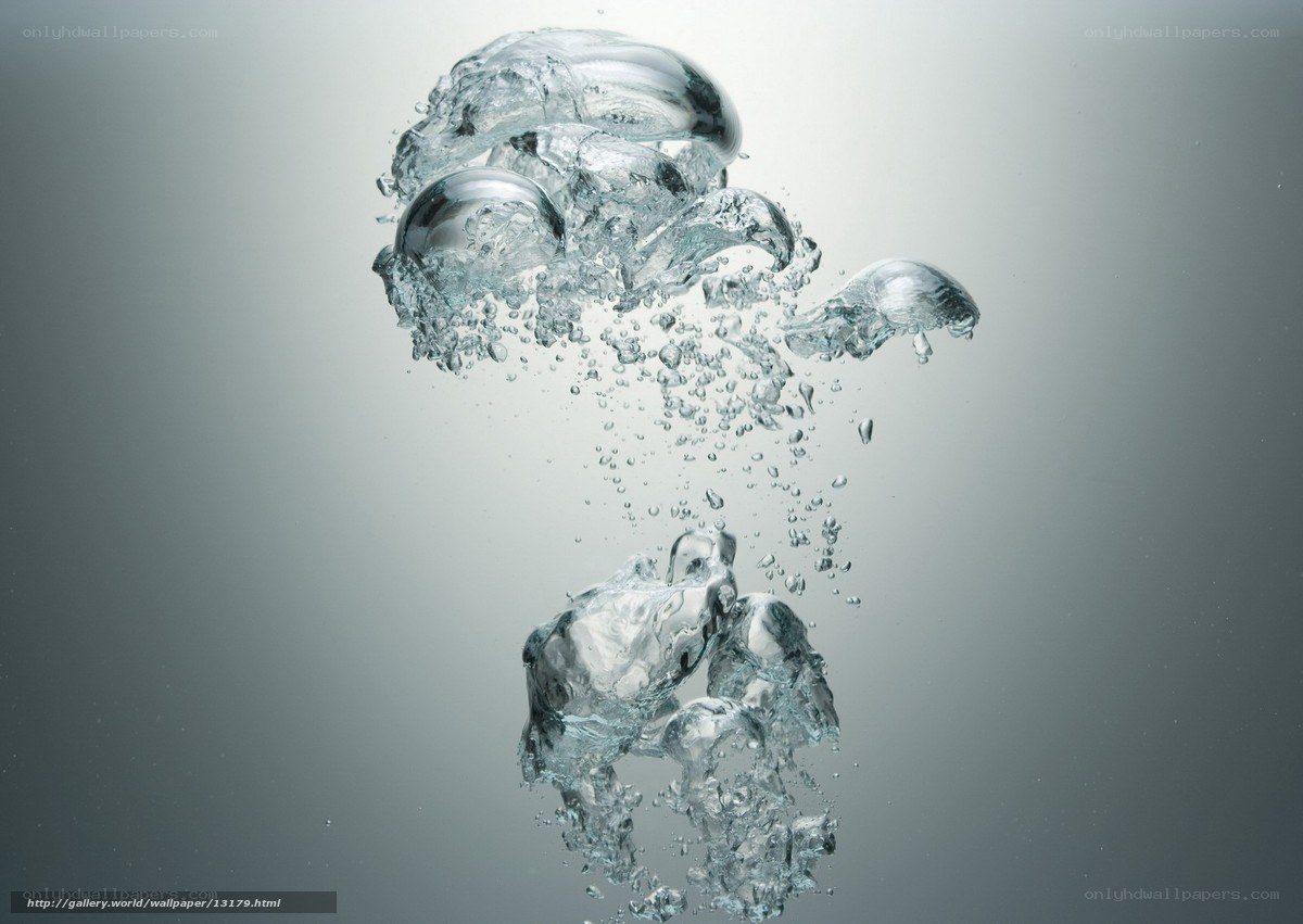 Water bubbles rising
