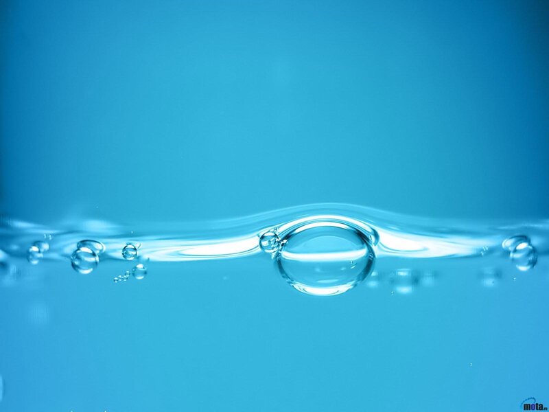 Water bubbles surface