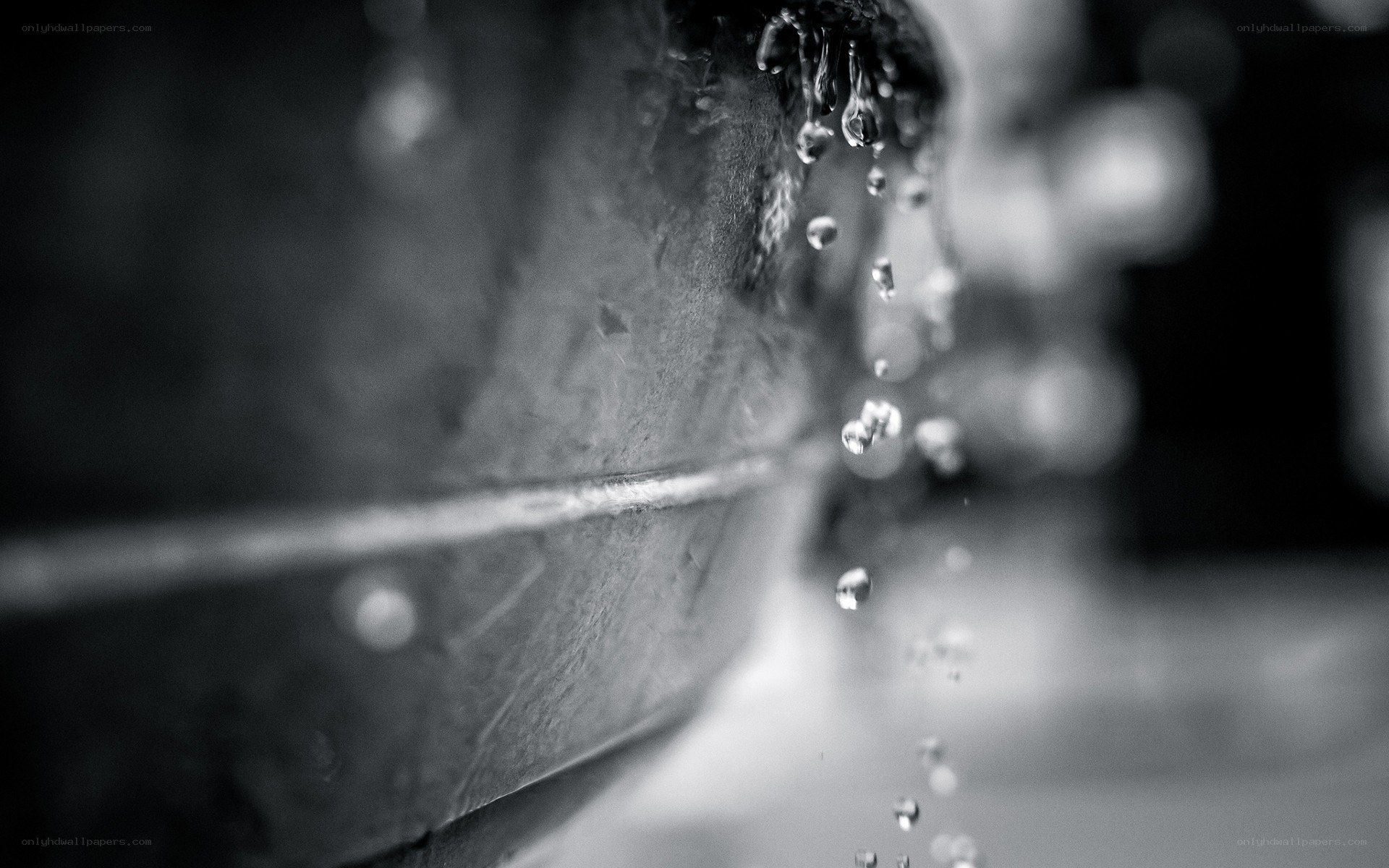 Water dripping from a faucet