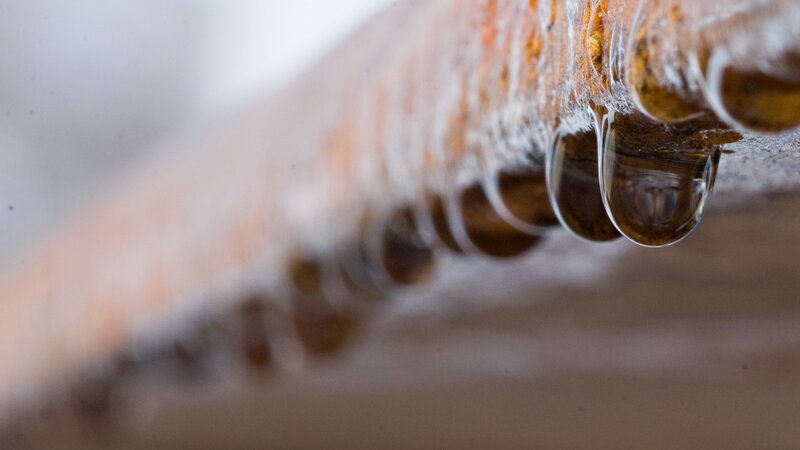 Water dripping from a pipe