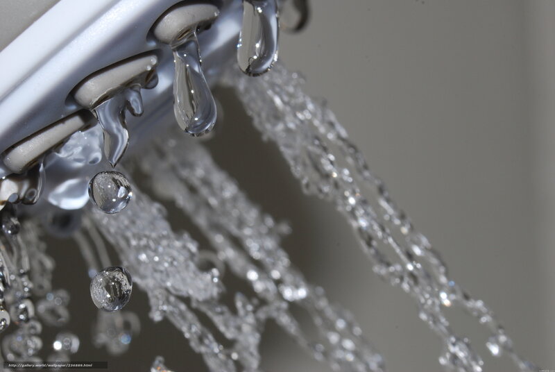 Water dripping from showerhead