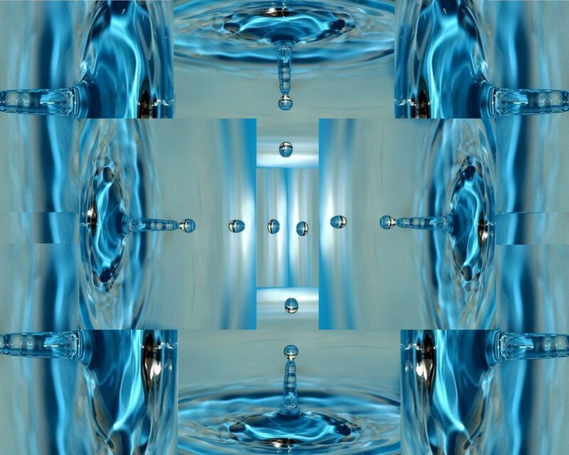 Water drop collage