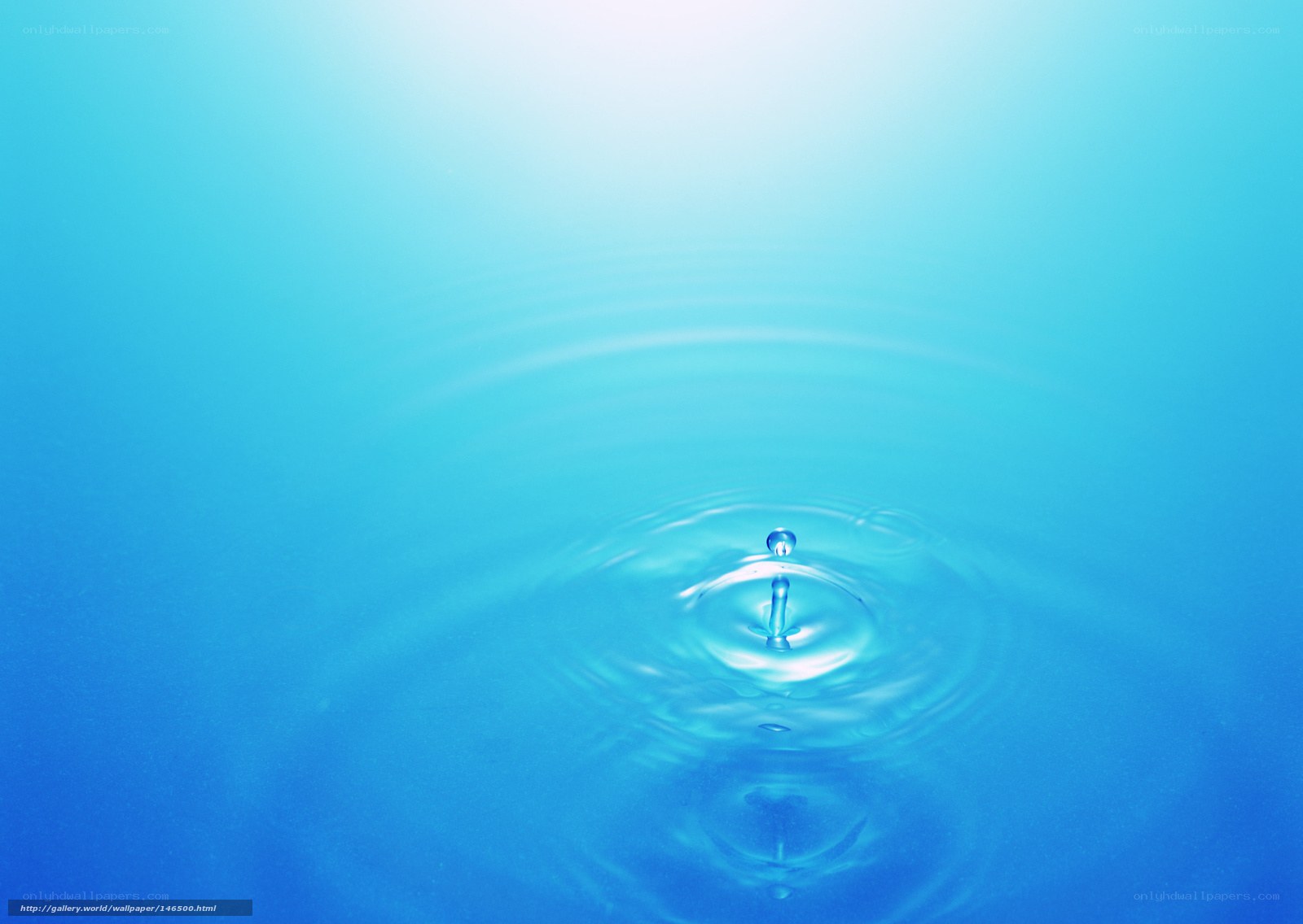 Water drop creating ripples
