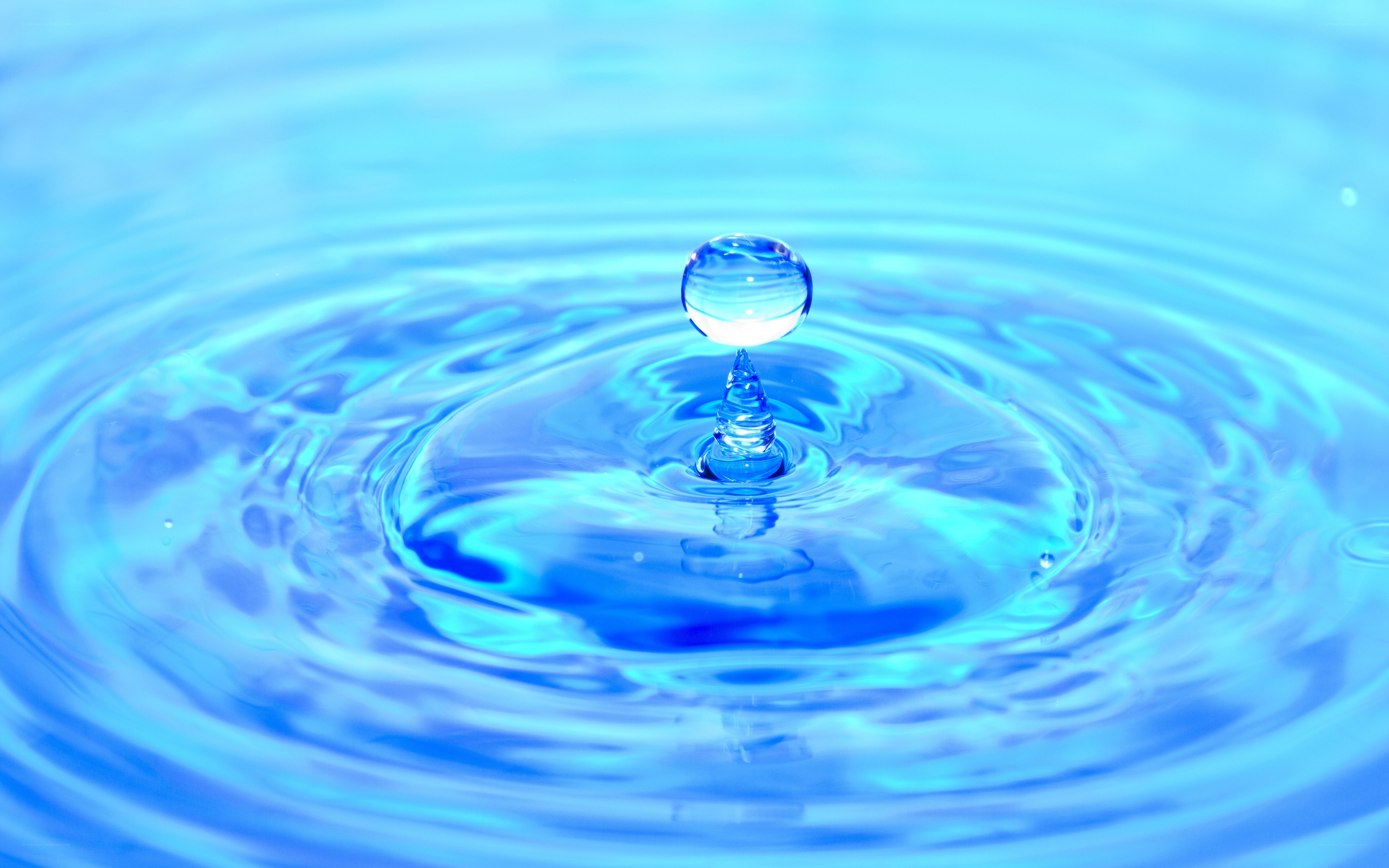 Water drop creating ripples