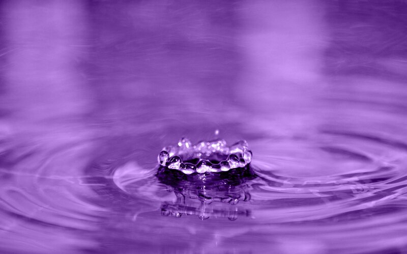 Water drop creating ripples
