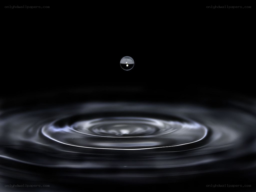 Water drop creating ripples