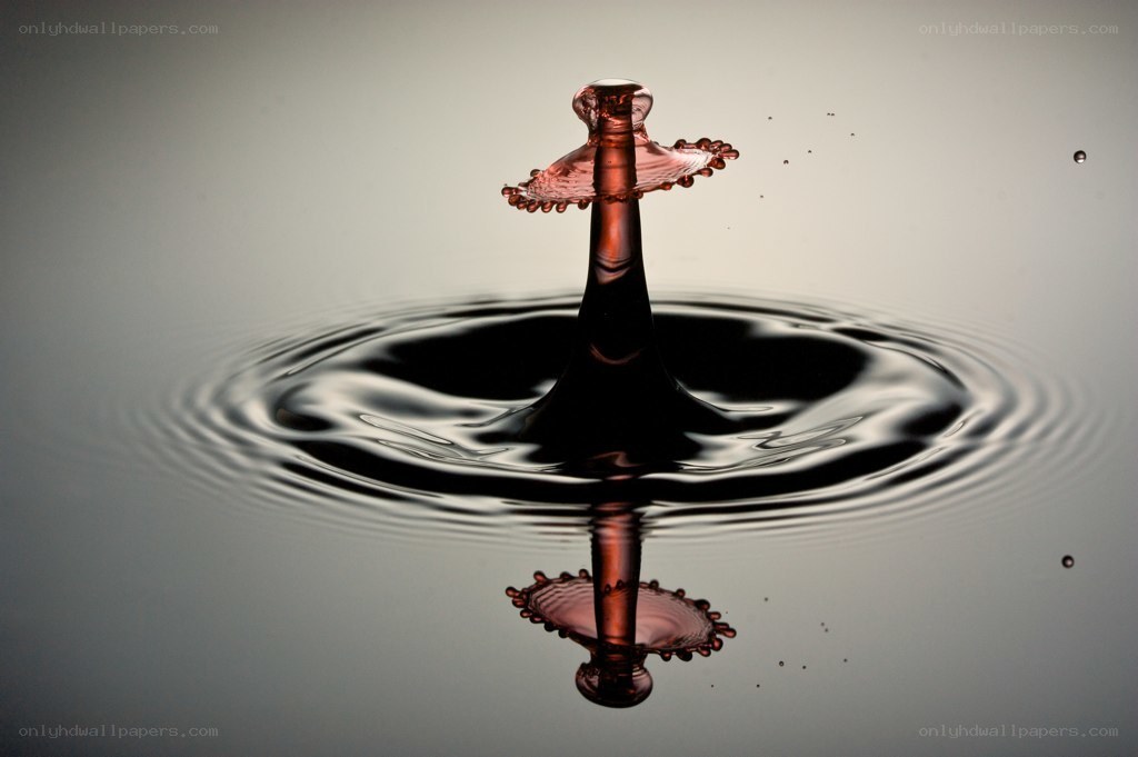 Water drop impact formation